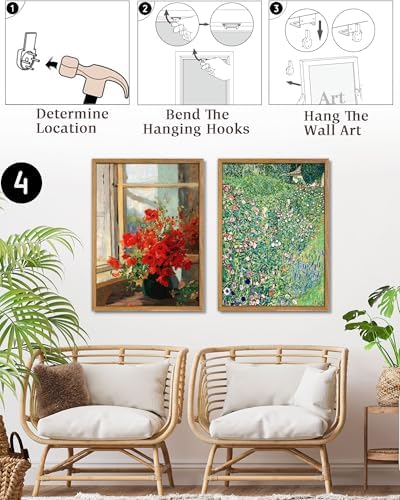 UPWOIGH Olga Wisinger-Florian Poppies Framed Wall Art, 16 x 24 Inch - Image 5