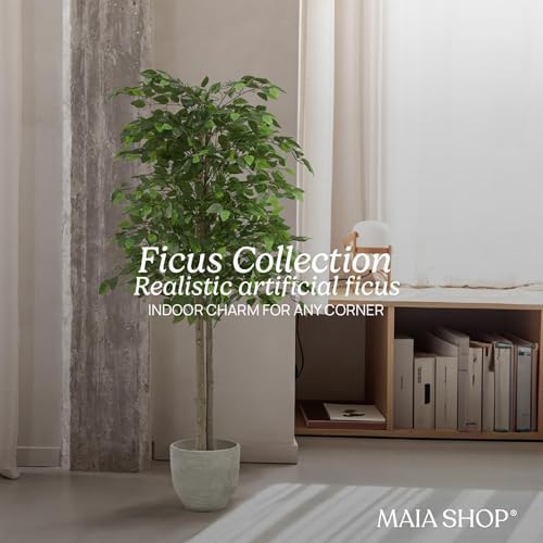 Maia Shop - Artificial Ficus Tree - 5 ft Indoor Plant - Image 2