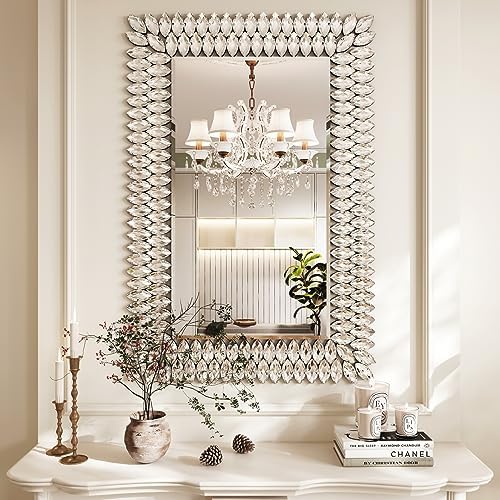 Kelly Miller 24"x36" Jeweled Luxury Rectangle Decorative Wall Mirror by KellyMiller