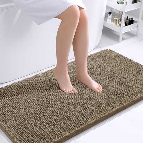 OLANLY Bathroom Runner Rugs 44x24, Extra Soft Absorbent Chenille Bath Rugs by OLANLY