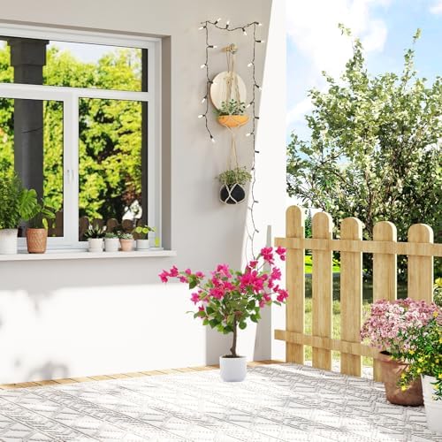 2 Pack 30" Artificial Bougainvillea Trees in Pots, Pink Flowers - Image 4