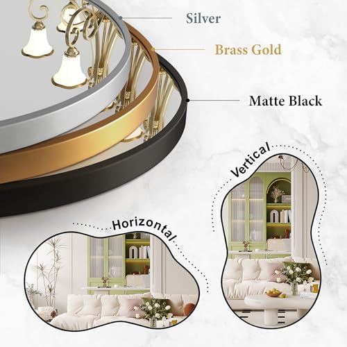 Bathroom Mirror for Over Sink-Black Home Decor Wall Mirror 24"x 36" Single - Image 5