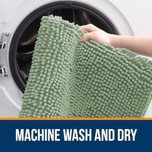 OLANLY Large Bathroom Rugs 50x30, Extra Soft Absorbent Chenille Bath Rugs - Image 5