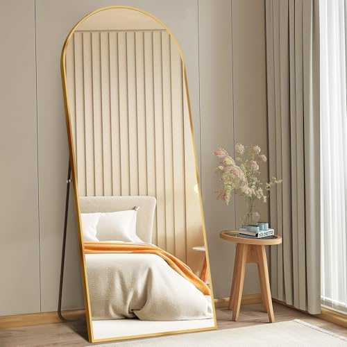 DUMOS 65"x24" Arched Full Length Mirror with Stand, Full Body Floor Mirror by DumosLifestyle