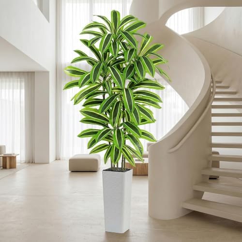 Artificial Yellow Dracaena Tree 7FT, Tall Fake Plants Indoor by FSOHOI