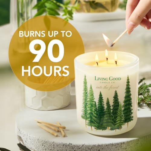 Eucalyptus & Pine Essential Oils Beeswax Candle - Fresh Forest, 90+ Hr - Image 2