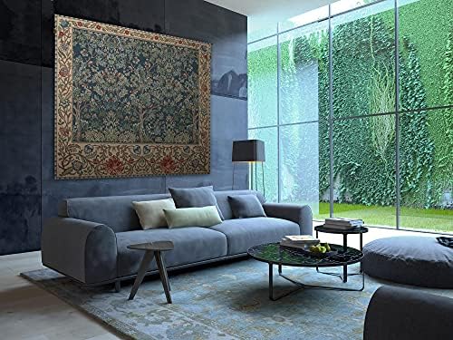William Morris The Tree of Life Forest Tapestry Wall Hanging 68 x 81 in - Image 5