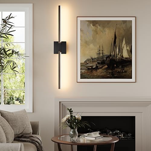 Rayogale Black Walnut Rechargeable Wall Sconce with Remote Control, 24 Inch - Image 7