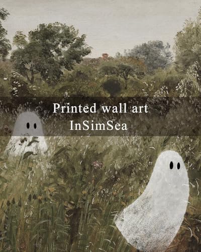 InSimSea Vintage Halloween Ghosts Wall Art Decor, Small Framed Canvas Art - Image 7