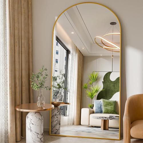 81"×41" Floor Mirror Full Length Arched Full Length Mirror Gold - Image 2