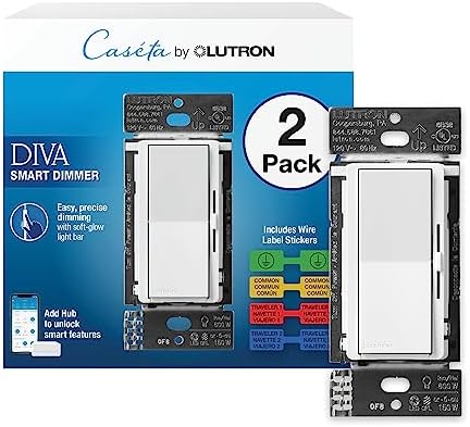 Lutron Caseta Diva Smart Dimmer Switch (Smart Hub Required), No Neutral Req by Unknown