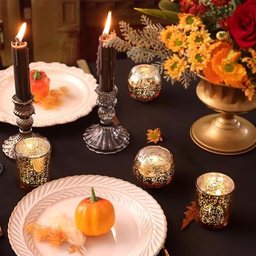 Volens Gold Party Decorations 72pcs, Assorted Glass Votive Candle Holders - Image 6