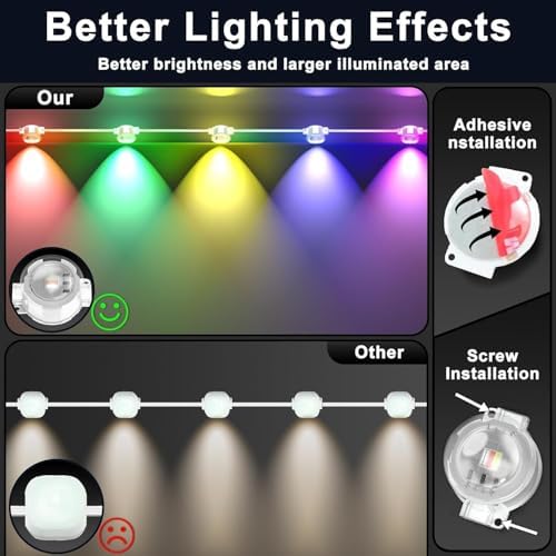 SINLEY 200FT Permanent Outdoor RGB Lights,Waterproof Smart LED Eaves Lights with App/Remote Control,for Christmas and All Holiday Decor,Daily and Accent Lighting,House Roof and Garden Lighting - Image 6