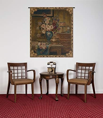 Max Carlier Floral Setting Floral Tapestry Wall Hanging 30 x 26 in - Image 5