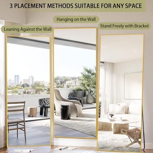 BEAUTYPEAK Full Length Mirror, 71"x26" Floor Mirrors, Gold - Image 5
