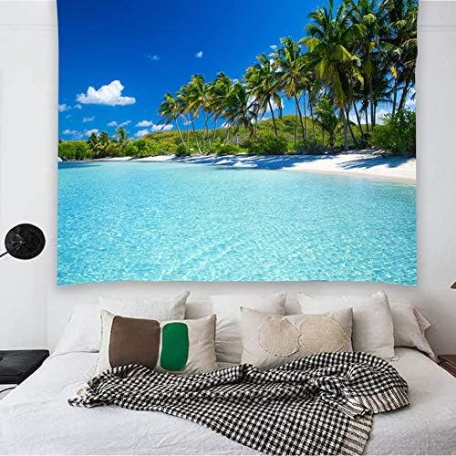 Beach Tapestry Wall Hanging W80"xL60", Tropical Wall Decor for Dorm Office - Image 3