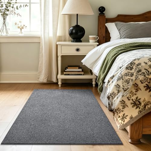 3x5 Black/White Area Rug Washable Non-Slip Soft Thin for Bedroom Kitchen - Image 4