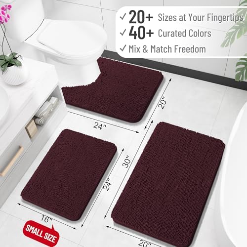 OLANLY Bathroom Runner Rugs 45x27, Extra Soft Absorbent Chenille Bath Rugs - Image 2
