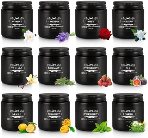 YOROXRG Scented Candles Gifts Set 12 Pack Soy Wax Travel Tin Jar Candles for Home 3.05 OZ for Mom for Christmas, Birthday, Thanksgiving, Mother's Day,Father'Day(Black) - Image 2