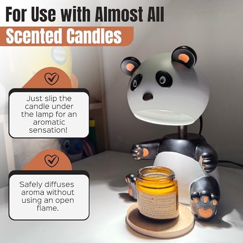 XoooX Candle Warmer Lamp – Panda Bear Design with Timer, Scented Candle Fragrance Diffuser; Cute Home Table Decor for Bedroom, Kitchen & Office for Women, Girls & Boys - Image 5