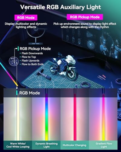 LED Desk Lamp with Clamp, Dual-Light Architect Lamp with RGB Light & Remote - Image 6