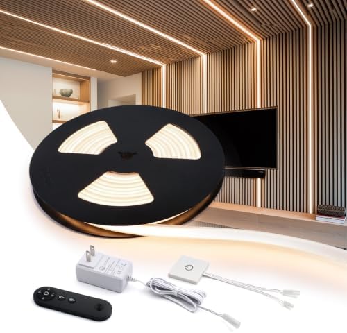 VST 16.4ft 24V Silicone LED Strip Lights Recessed Lighting Wood Slat Wall by VSTLighting