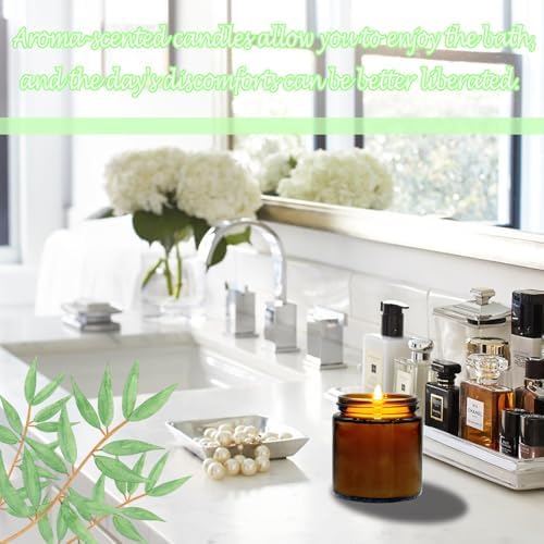 24 Pcs 4 Oz Mini Soy Candles,Eucalyptus Mint Scented Candles Set,Bulk Aromatherapy Candle,Suitable as Gifts or Souvenirs for Occasions Such as Birthdays and Weddings. - Image 4