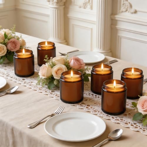 24 PCS 6oz Bulk Mini Scented Soy Candles Gift Set, Rose Sandalwood Aromatherapy Mason Jar Candles, Long-Lasting Relaxing Candle Favors, Ideal for Home Decor & Holiday Wedding Bulk Gifts - Image 6