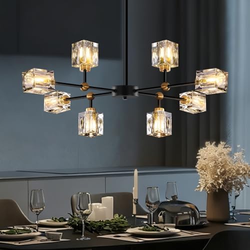 Crystal Sputnik Chandelier with 8-Light Modern Light Fixtures by lixdrask