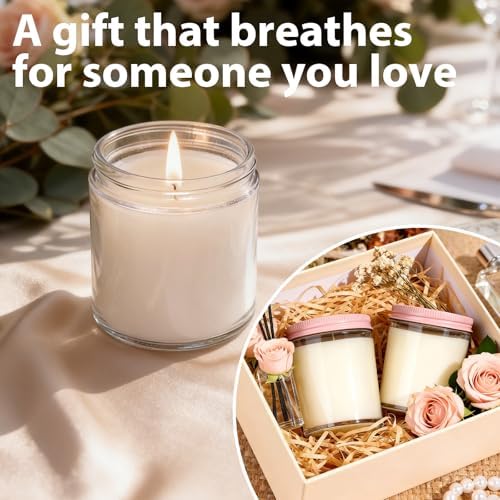 12 PCS 8oz Large Rose Scented Long Lasting Pure Soy Wax Candles | Relaxing Home Fragrance | Premium Bulk Gift Set | Wedding Favors, Spa, Hotel & Corporate Events - Image 4