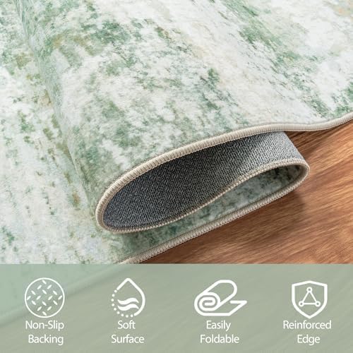 Aelenmu 9x12 Area Rugs for Living Room Washable Bedroom Dining Room Green - Image 4