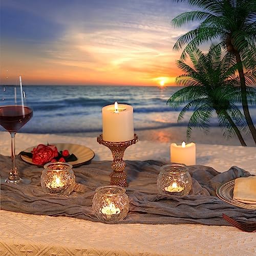 DARJEN Clear Votive Candle Holders Set of 24- Round Glass Candle Holders Bulk for Tea Light Candle, Diamond Texture Candle Votives for Wedding Centerpiece, Living Room & Home Table Decor (Pack of 3) - Image 6