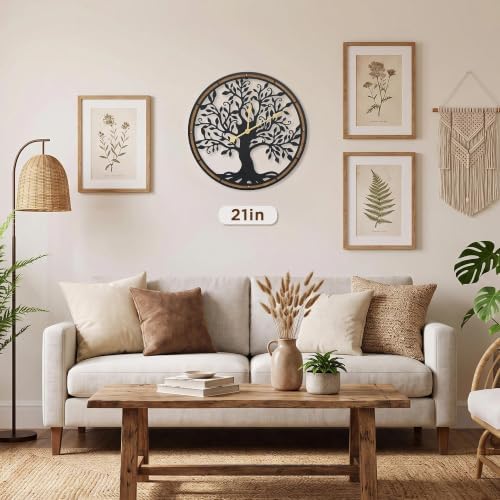 Micasso Large Wall Clocks Decorative: 21 Inch Tree of Life Battery Operated - Image 3
