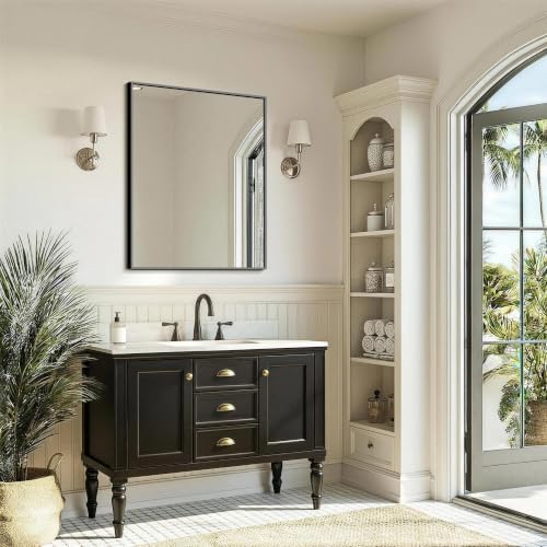 FICTOR Bathroom Vanity Mirror for Over Sink, 24" x 30", Black - Image 7