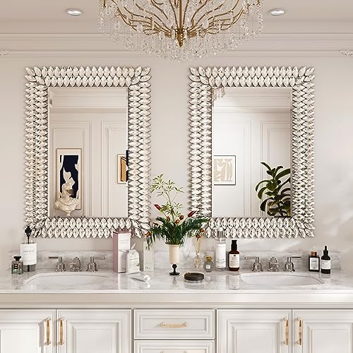 Kelly Miller 24"x36" Jeweled Luxury Rectangle Decorative Wall Mirror - Image 4