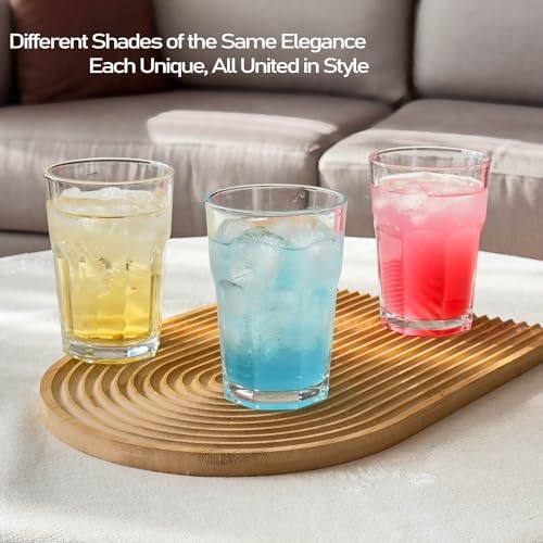 Highball Drinking Glasses Set of 12, 12.5 oz Glass Tumbler, Dishwasher Safe - Image 3