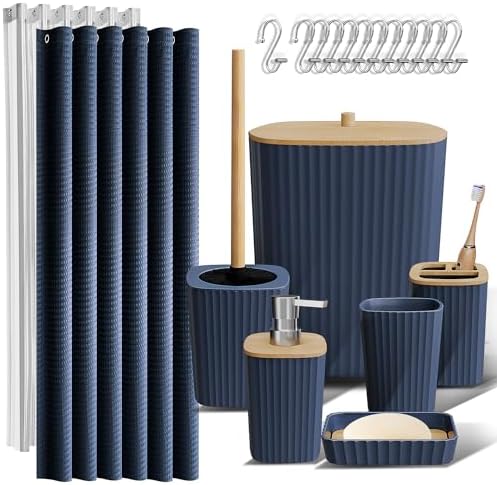 Clara Clark Bathroom Set, Shower Curtain Set, Bathroom Accessory Set by ClaraClark