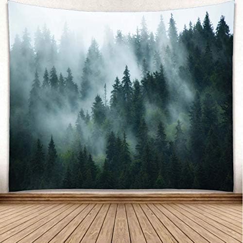Big Wall Hanging Tapestry W91"xL71", Nature Landscape Backdrop for Home by YISURE