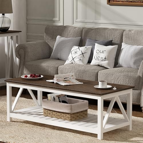 ChooChoo 47" Farmhouse Coffee Table with A-Frame Design for Living Room by ChooChoo