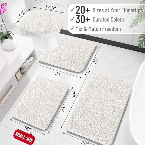 OLANLY Bathroom Rugs 32x20, Extra Soft Absorbent Chenille Bath Rugs - Image 2