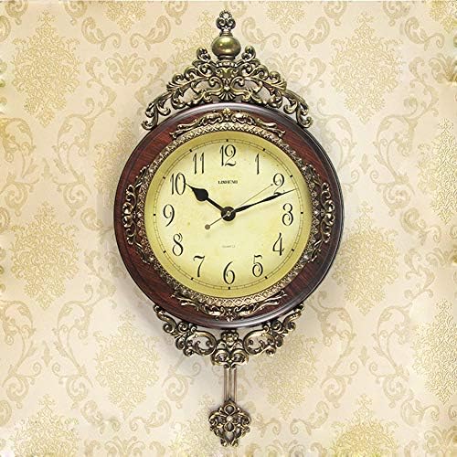 SHISEDECO 29.5" Large Vintage Antique Grandfather Pendulum WallClock,BrownB - Image 2