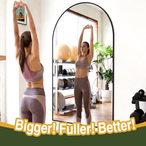 MELOMOIR 76"x44" Oversized Mirror Full Length, Arched Mirror Full Length - Image 4