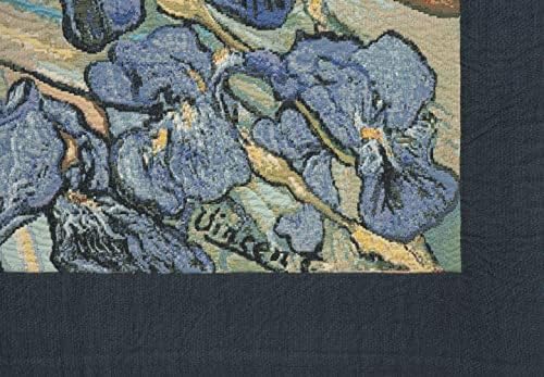 Vincent Van Gogh Iris Vintage Tapestry Wall Hanging 48 x 63 in - Image 3