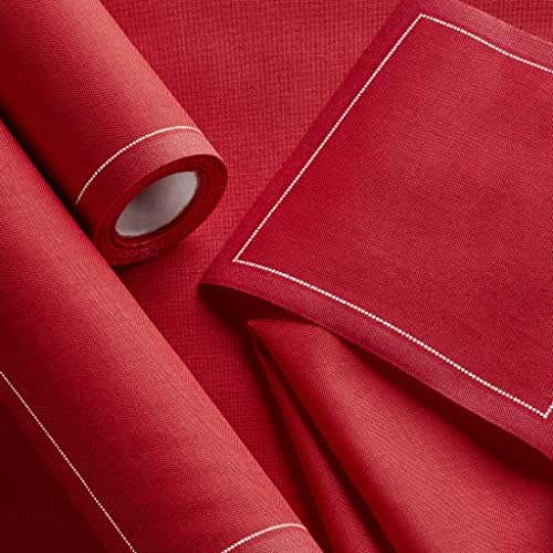 Cotton Cocktail Napkin - 4.3 x 4.3 in - 50 units per roll - Lipstick Red - Image 5