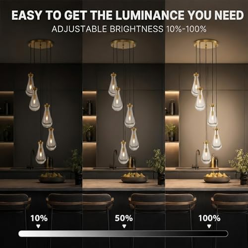 Raindrop Pendant Light Fixtures of 5 Lights,Tear Drop Pendants Light - Image 6