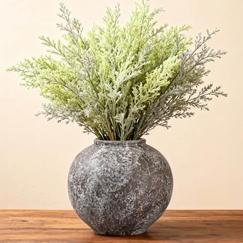 Rustic Ceramic Vintage Farmhouse Vase for Decor (Small Brush Black) - Image 2