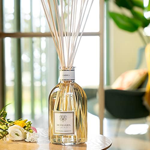 Dr. Vranjes - Ambra 250 ml Diffuser + Double Pack of White Sticks (3 Pieces Bundle)- Luxury Home Fragrance, Made in Italy, Main Scent: Oriental, Olfactory Pyramid: Amber, Patchouli, Sandalwood - Image 5
