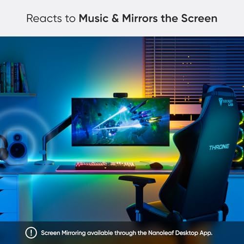 Nanoleaf Essentials Matter Lightstrip, RGBW, 16.4ft, 300 Color Zones - Image 4