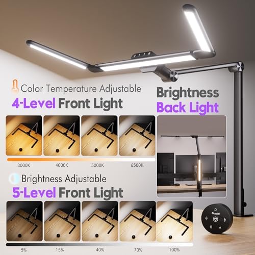 Quntis 32.3" Eye Care Architect Desk Lamps with Clamp for Office Home Dorm - Image 5