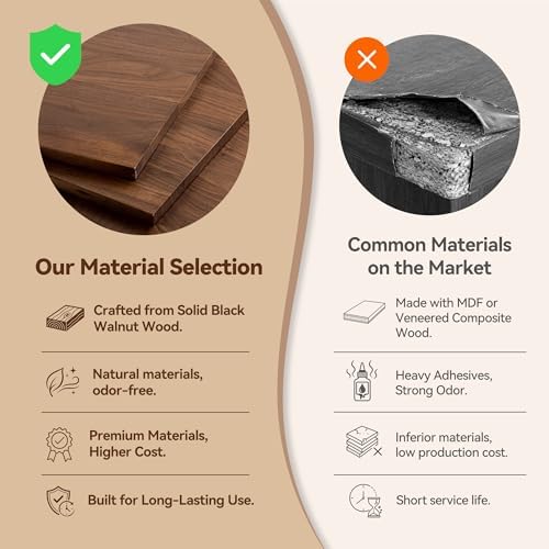 Black Walnut Wooden Jewelry Box with Feet, 3 Layer Organizer for Women - Image 5
